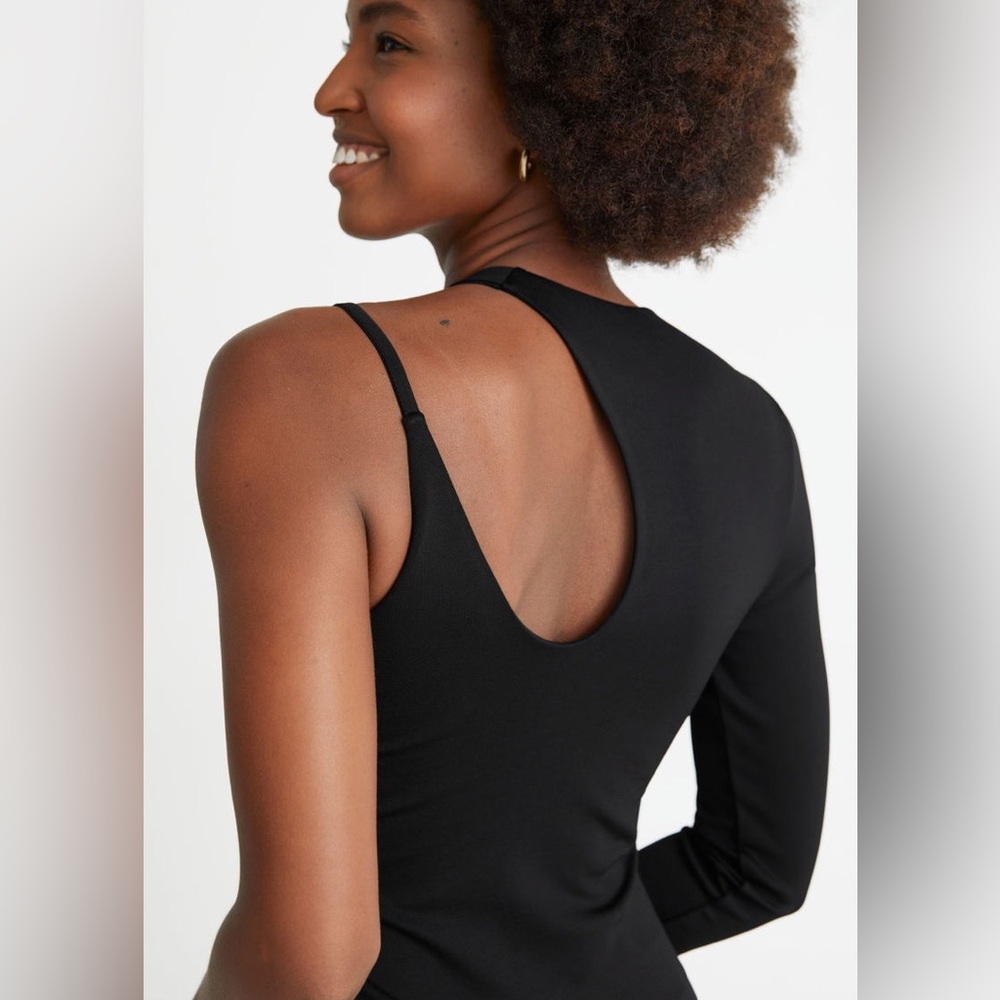 & Other Stories One Shoulder Cutout Long Sleeve Maxi Dress in Black Size 6 - Picture 3 of 15